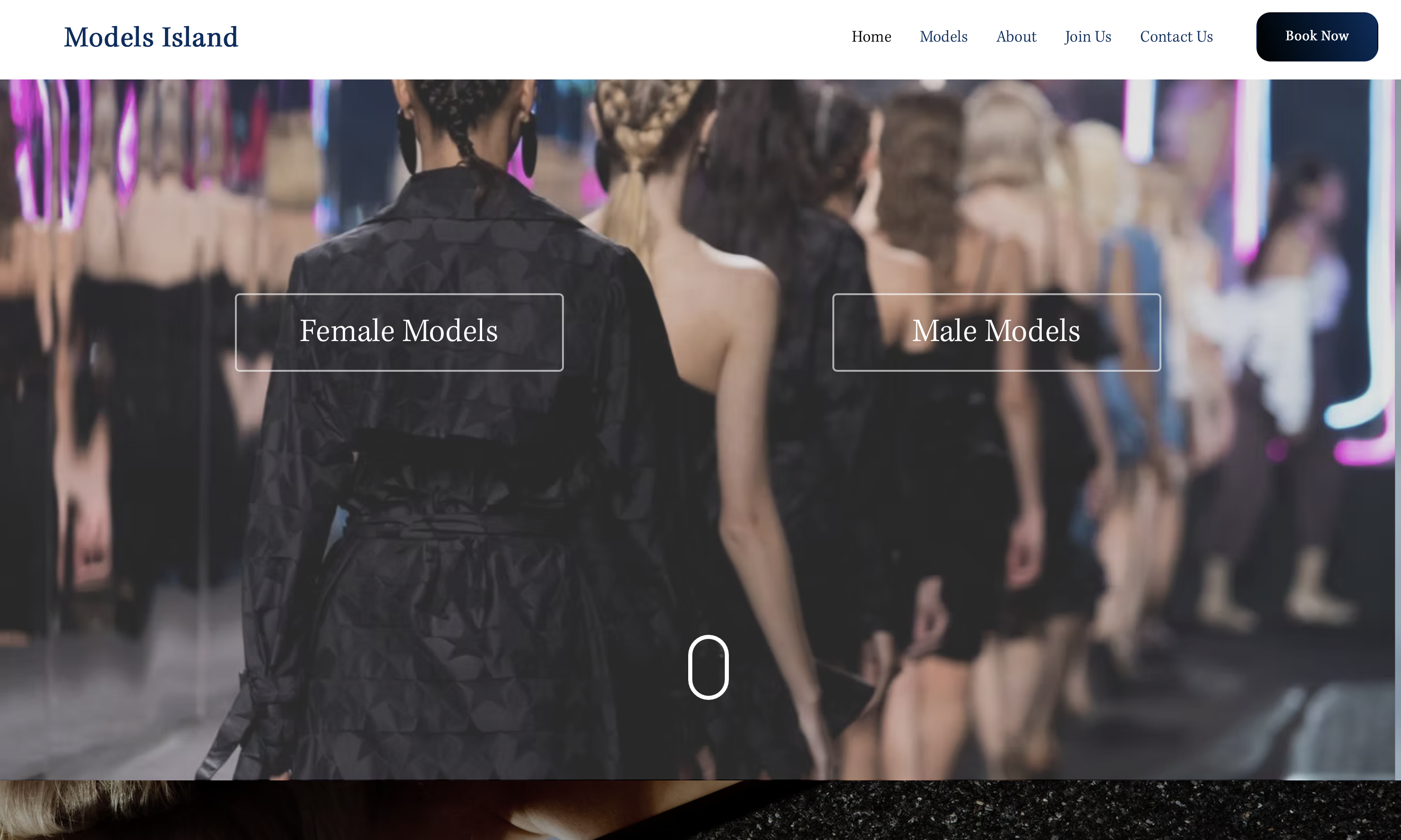 Models Island talent marketplace interface